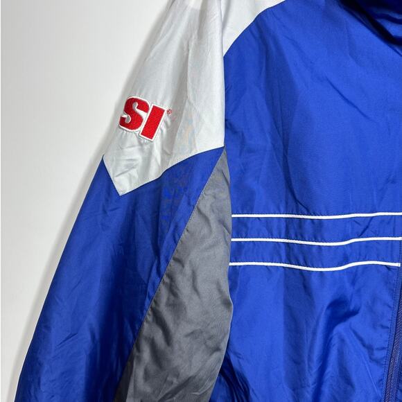 New York Giants Football Reebok SI NFL Team Apparel Windbreaker Jacket Blue Sz L - Picture 4 of 16